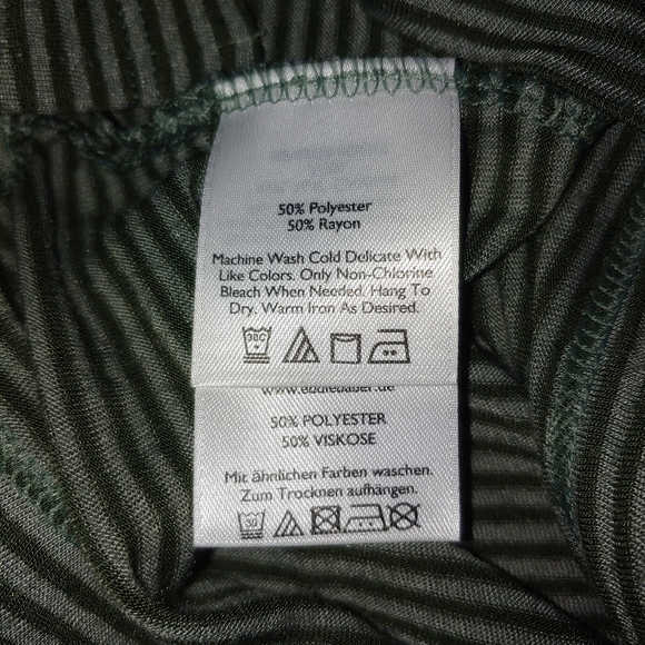 DONATING SOON-Eddie Bauer striped green tee - Picture 5 of 5